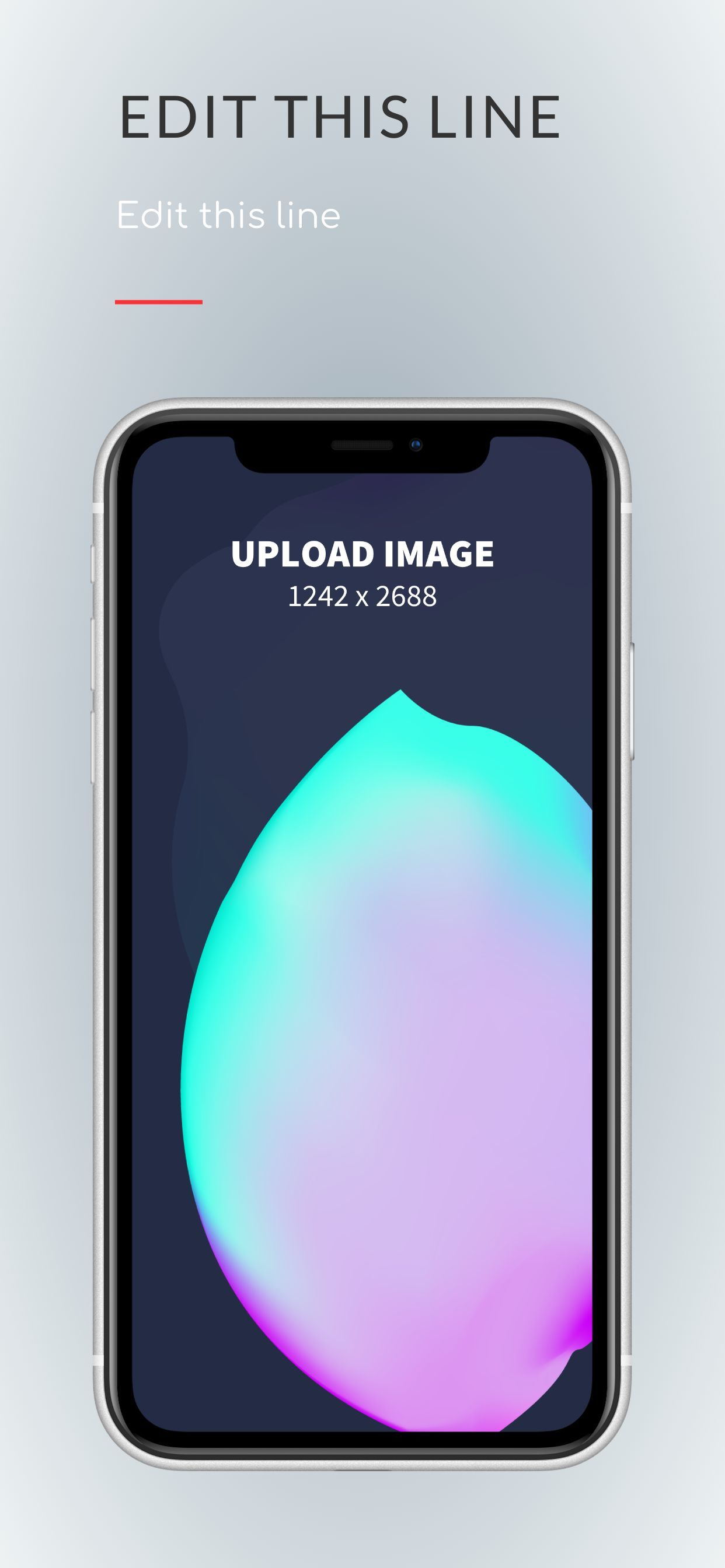 iPhone XS Max Screenshot 5 template. Quickly edit fonts, text, colors, and more for free.
